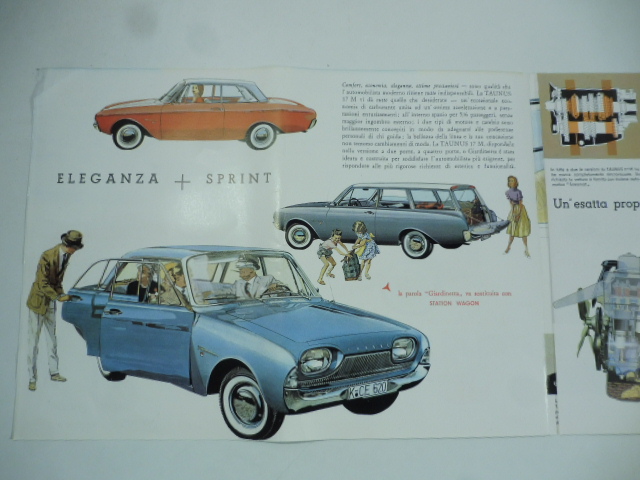 Ford Taunus 17 M. Pieghevole pubblicitario